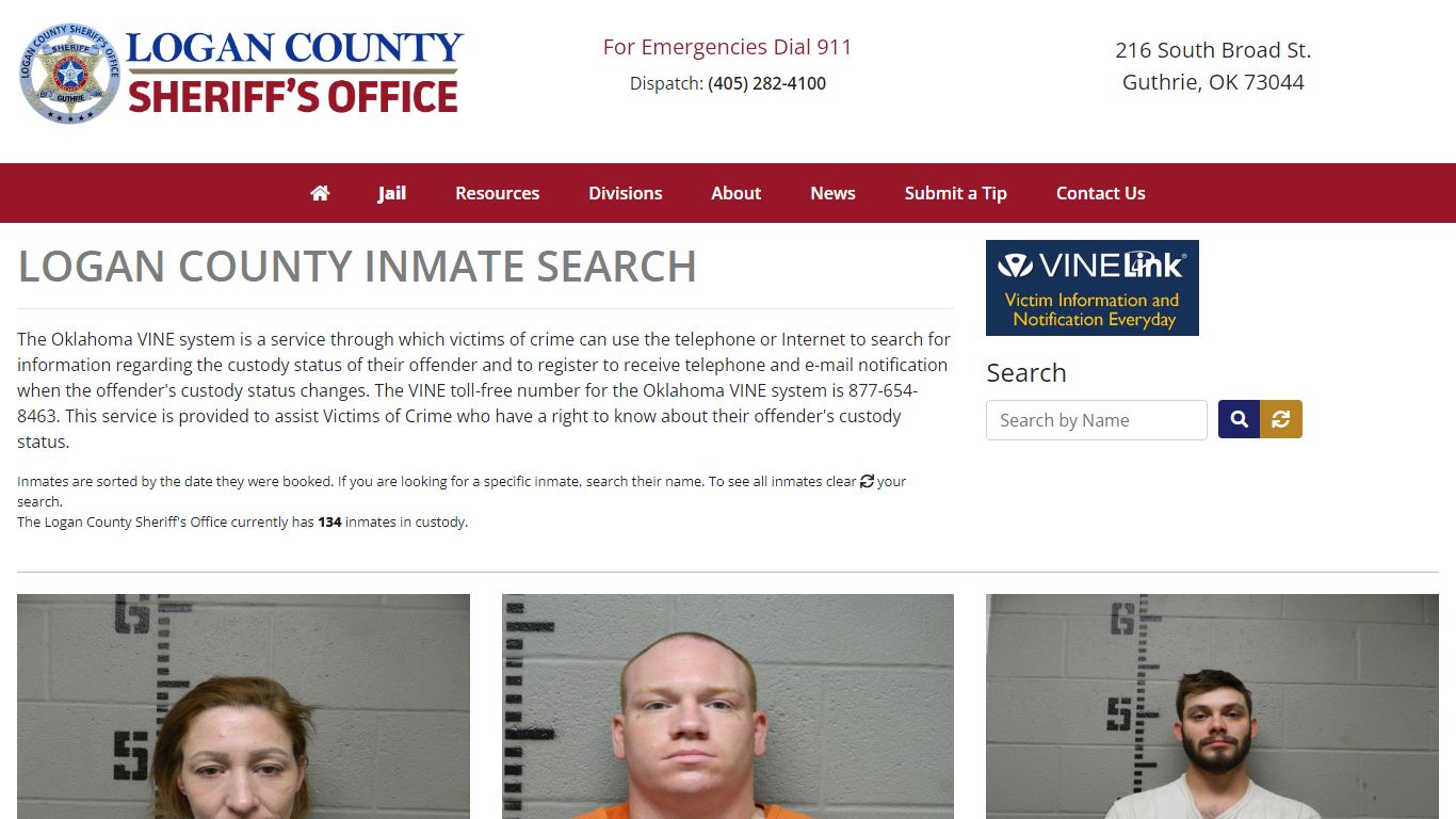 Inmate Search - Logan County Sheriff's Office